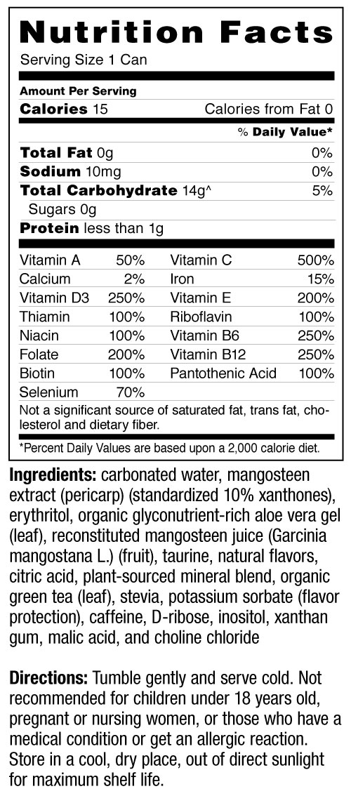 Energy Drink Nutrition Label - Trovoadasonhos